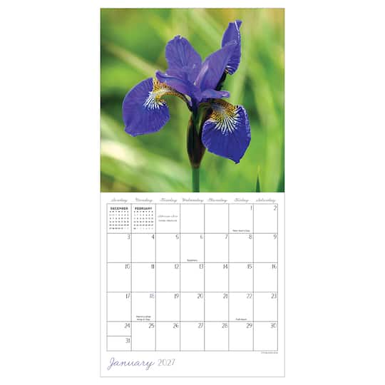 2027 Flowers Mini Calendar